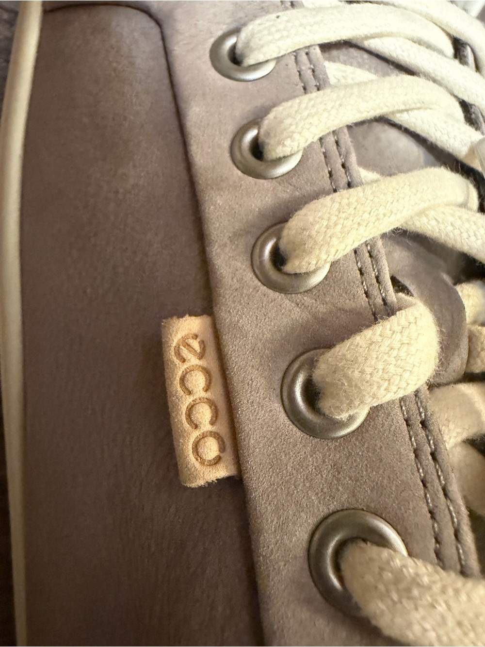 NEW ECCO Soft 7 Womens EU 42 US 11-11.5 Warm Grey Nubuck Leather Sneakers NWOB - Picture 10 of 12